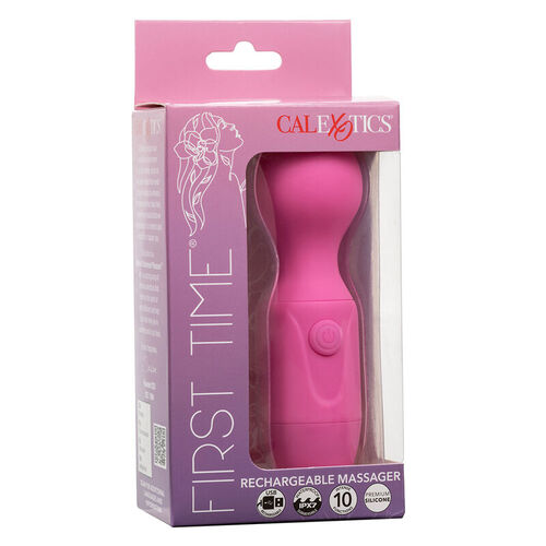 CALEXOTICS - FIRST TIME MASAJEADOR RECARGABLE 10 VIBRACIONES ROSA