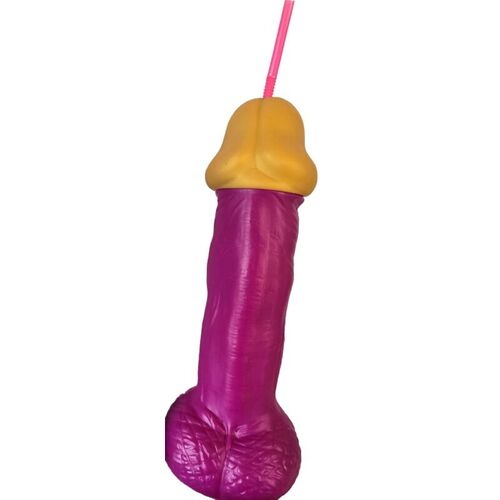 DIABLO PICANTE - VASO PENE PLÁSTICO FUCSIA