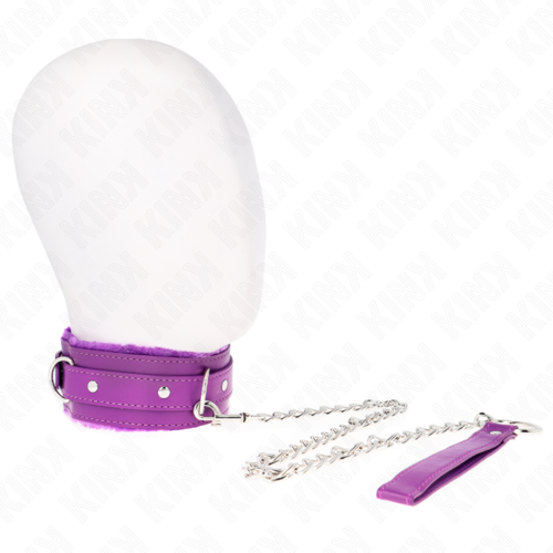 KINK - COLLAR CON CORREA 65 CM CON RESTRICCIONES MORADO AJUSTABLE 36-42 CM X 5.5 CM