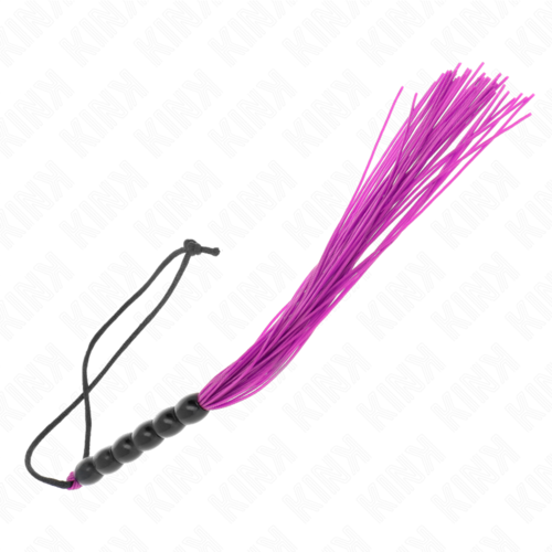 KINK - MINI LÁTIGO DE SILICONA CON AGARRE 6 BOLAS MORADO 26 CM