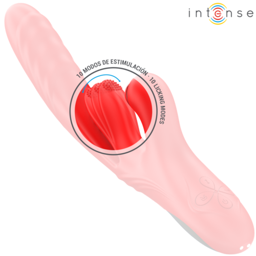 INTENSE - KAROL VIBRADOR MULTIFUNCIÓN EMPUJE & ESTIMULACIÓN & SUCCIÓN ROJO