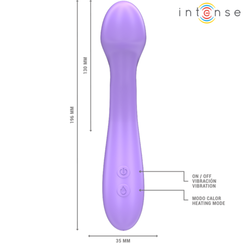 INTENSE - BECKY VIBRADOR 19 CM CALENTABLE 7 VIBRACIONES MORADO