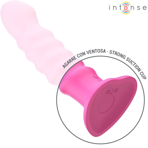 INTENSE - CINDY VIBRADOR TALLA L DISEÑO EN ESPIRAL 10 VIBRACIONES ROSA CONTROL REMOTO