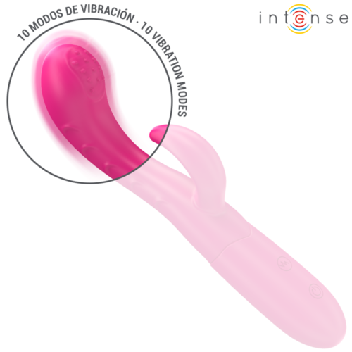 INTENSE - AMARA VIBRADOR CON LENGUA ESTIMULADORA 10 VIBRACIONES ROSA