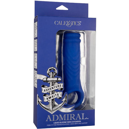 CALEXOTICS - ADMIRAL WAVE FUNDA PENE SILICONA LÍQUIDA AZUL