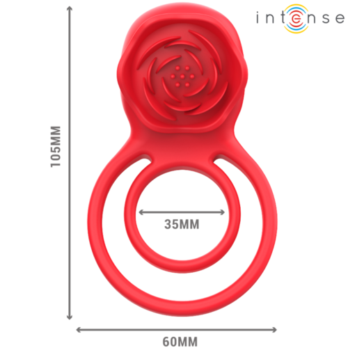 INTENSE - GAIL ROSA ESTIMULADORA 10 VIBRACIONES ROJO CONTROL REMOTO