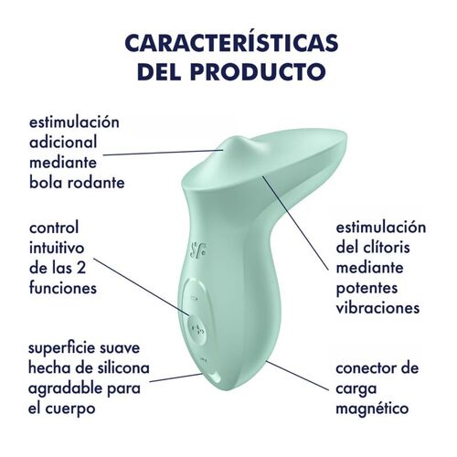 SATISFYER - EXCITERRR VIBRADOR LAY-ON CLÍTORIS MENTA