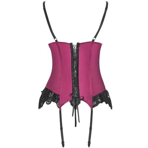 LIVCO CORSETTI FASHION - AGRAFENA CF 90436 CORSET + TANGA BURDEOS L/XL