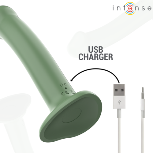 INTENSE - BECCA VIBRADOR CON VENTOSA 10 VIBRACIONES VERDE CONTROL REMOTO