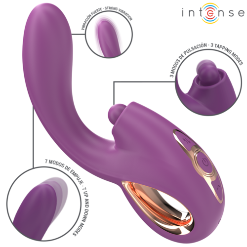 INTENSE - LALI VIBRADOR PUNTO G MULTIFUNCIÓN ESTIMULACIÓN & EMPUJE & VIBRACIÓN MORADO