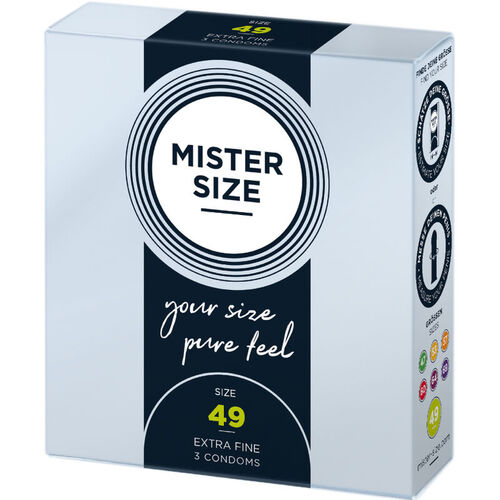 MISTER SIZE - PRESERVATIVOS TALLA S 49 MM (3 UNIDADES)