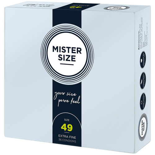 MISTER SIZE - PRESERVATIVOS TALLA S 49 MM (36 UNIDADES)