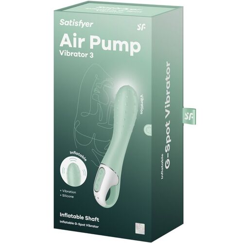 SATISFYER - AIR PUMP VIBRADOR 3 INFLABLE PUNTO G MENTA