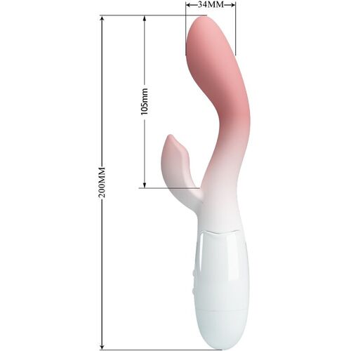 PRETTY LOVE - BRIGHTY VIBRADOR PUNTO G + ESTIMULADOR CLÍTORIS 30 VIBRACIONES ROSA