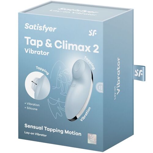 SATISFYER - TAP & CLIMAX 2 VIBRADOR & ESTIMULADOR AZUL