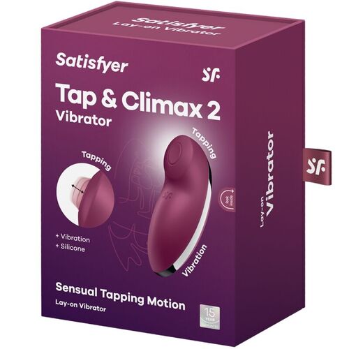 SATISFYER - TAP & CLIMAX 2 VIBRADOR & ESTIMULADOR ROJO