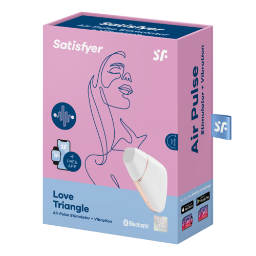 SATISFYER - LOVE TRIANGLE ESTIMULADOR Y VIBRADOR BLANCO