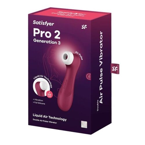 SATISFYER - PRO 2 GENERACIÓN 3 LIQUID AIR TECHNOLOGY GRANATE